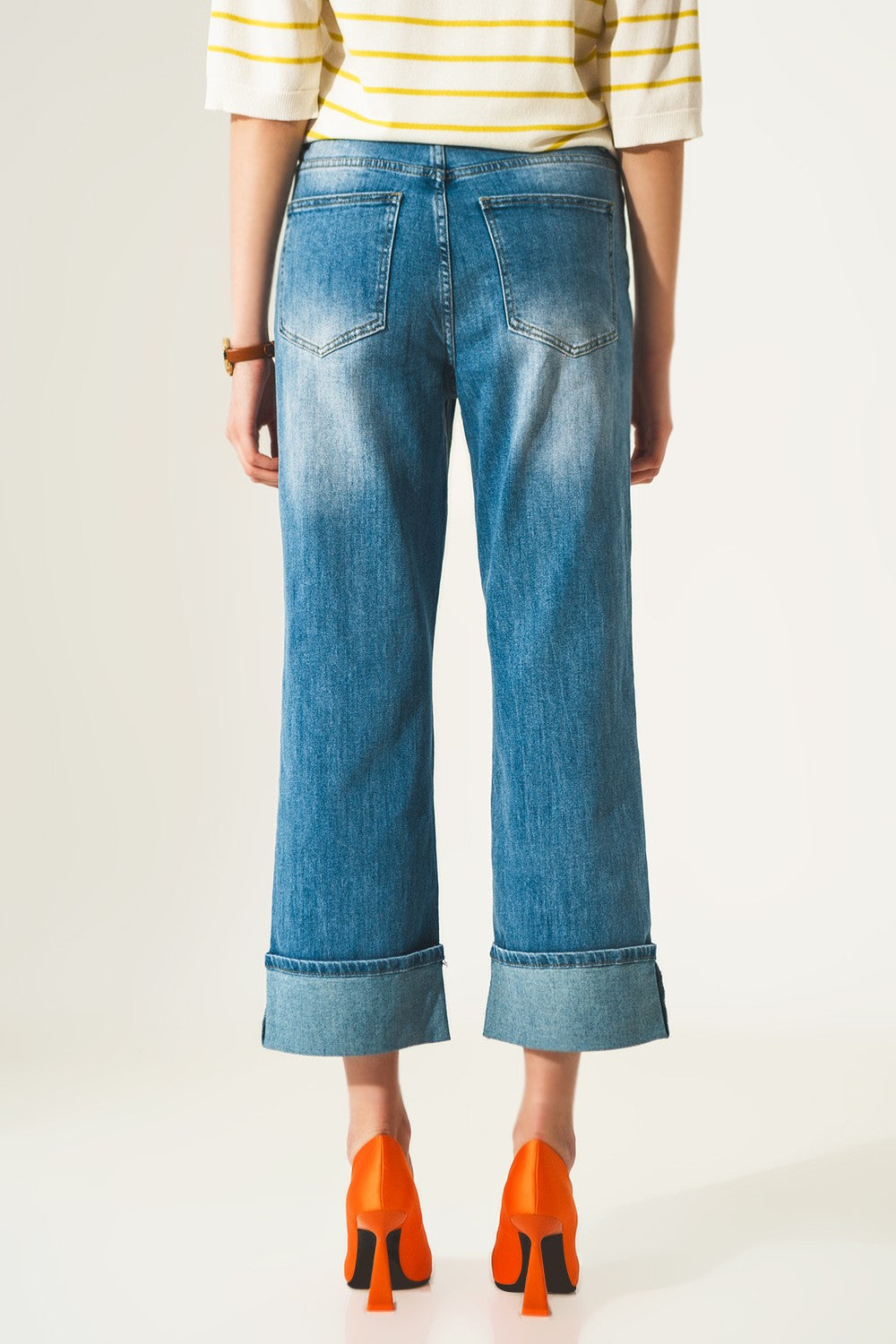 Rolled Hem Jeans