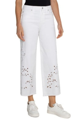 White Eyelet Jean